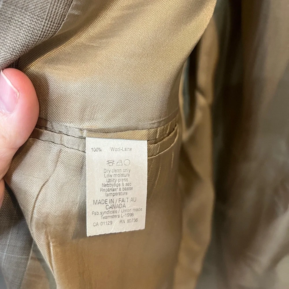 Lauren Ralph‎ Lauren Men's Blazer Sport Coat 3 Button Tan Size 44R 100% Wool